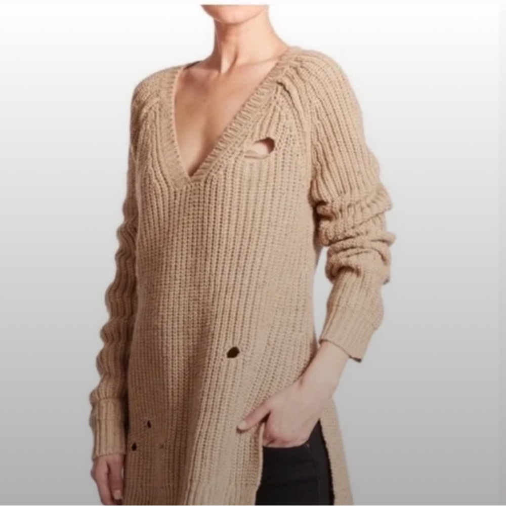 Wildfox distressed sweater. Stock photo for reference, actual is gray/oatmeal.